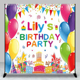Aperturee - Aperturee Custom Balloon Flag Gifts Happy Birthday Backdrop
